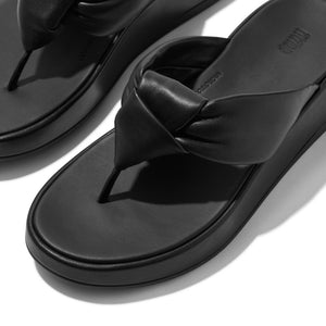 Fitflop F-Mode Soft Leather Knot Toe-Post Black