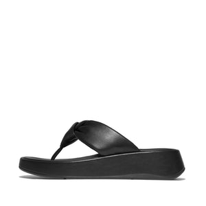 Fitflop F-Mode Soft Leather Knot Toe-Post Black