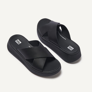 Leather on sale platform slides