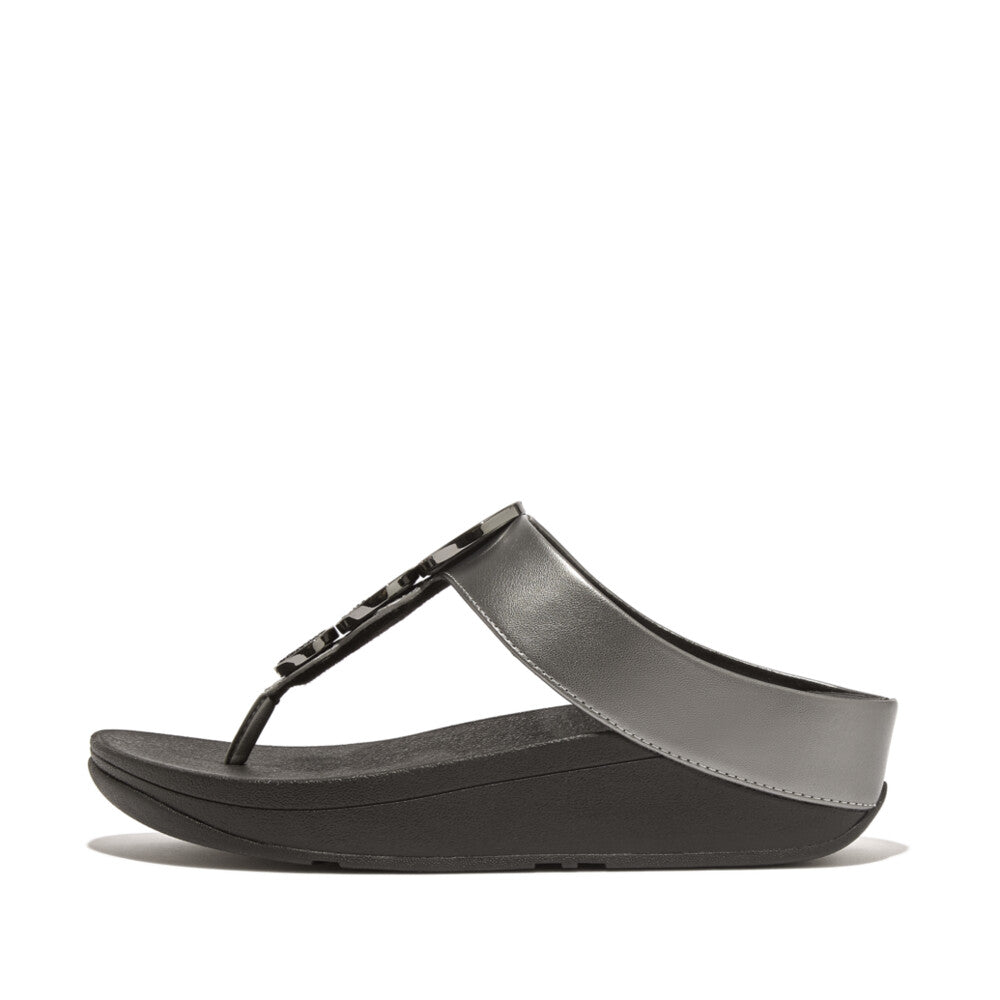 Fitflop Halo Bead-Circle Pewter Black